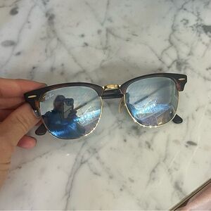 Ray-Ban Black and Gold Sunglasses